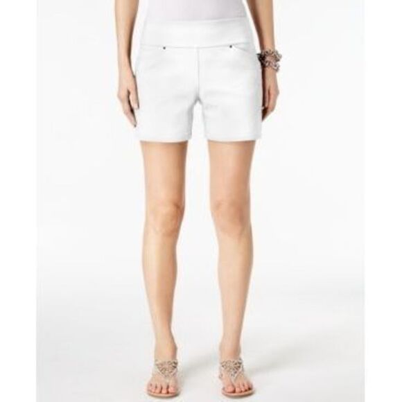 INC International Concepts Curvy Pull-on Casual Walking Shorts White 0 - Picture 1 of 1